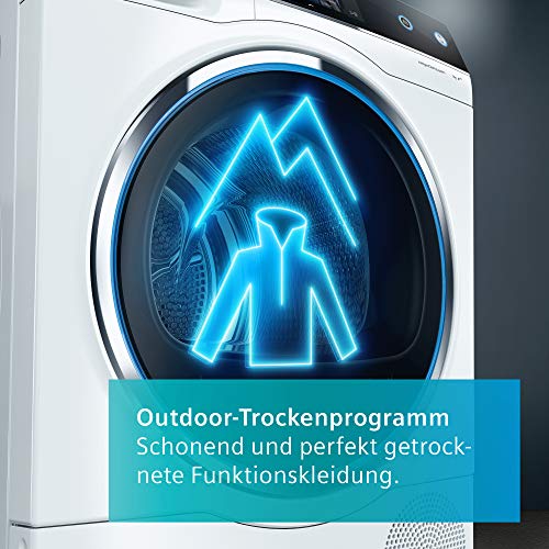 Siemens WT47R440 Wärmepumpentrockner für 8 kg Wäsche, iQ500, A+++, 176 kWh/Jahr, speedPack, autoDry, Outdoor-Programm, Weiß - 5