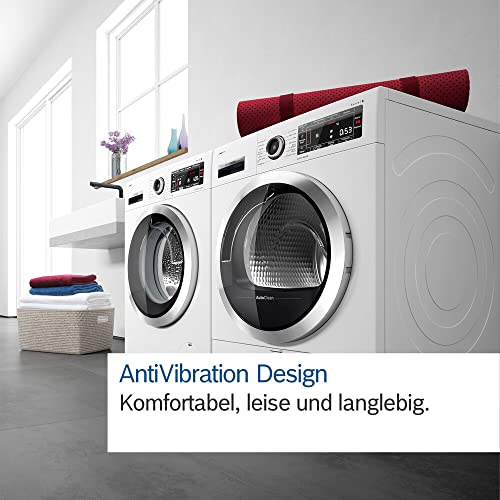 Bosch Wärmepumpentrockner für 8 kg Wäsche, Serie 8, A+++, 176 kWh/Jahr, Auto Dry, Anti Vibration-Design, Comfort Control, Sensitive Drying-System, Allergie Plus, Weiß, WTW875W0 - 6