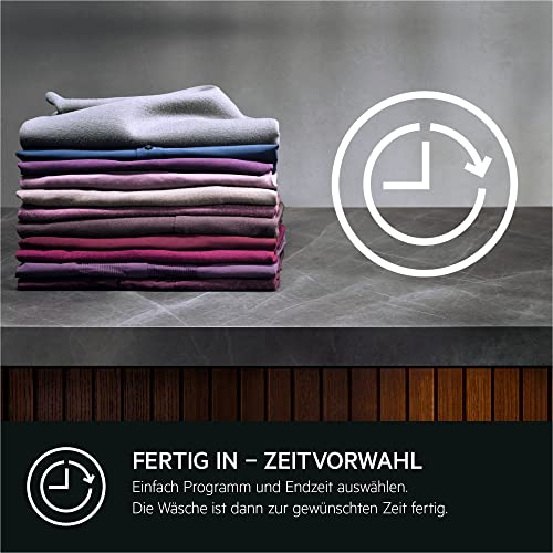 AEG TR8AMZ68 Wärmepumpentrockner / Serie 8000 mit AbsoluteCare / Testsieger der Stiftung Warentest / 8,0 kg / A+++ / energiesparend / Mengenautomatik / Knitterschutz / Schontrommel / weiß - 8