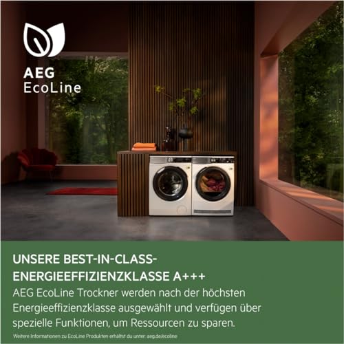 AEG TR8AMZ68 Wärmepumpentrockner / Serie 8000 mit AbsoluteCare / Testsieger der Stiftung Warentest / 8,0 kg / A+++ / energiesparend / Mengenautomatik / Knitterschutz / Schontrommel / weiß - 3