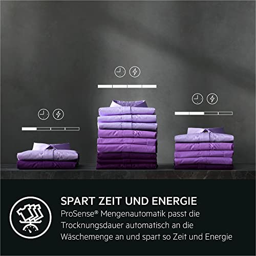 AEG TR8AMZ68 Wärmepumpentrockner / Serie 8000 mit AbsoluteCare / Testsieger der Stiftung Warentest / 8,0 kg / A+++ / energiesparend / Mengenautomatik / Knitterschutz / Schontrommel / weiß - 9
