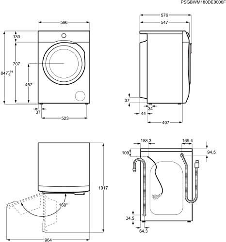 AEG L7WBA60680 Waschtrockner / DualSense – schonende Pflege / 8 kg Waschen / 5 kg Trocknen / D / energiesparend / Mengenautomatik / Nachlegefunktion / ProSteam – Auffrischfunktion / 1600 U/min - 13