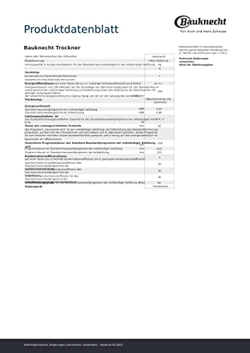 Bauknecht T M11 9X3EY DE Trockner 9 kg/ActiveCare-Technologie/Leichte und schnelle Reinigung dank AutoCleaning-Filter/Bügelleicht-Programm/Wolle-Programm/Knitterschutz/Startzeitvorwahl Weiß - 12