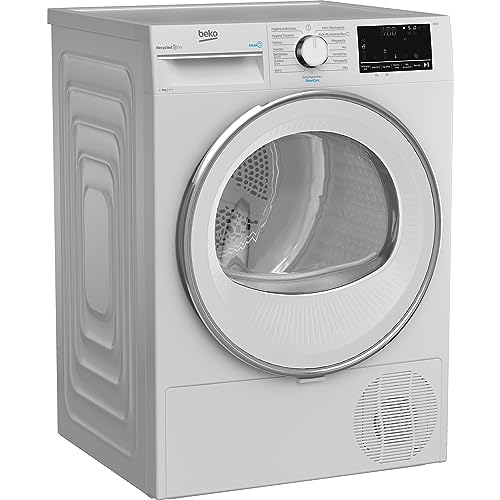 beko b3t42239 waeschetrockner 8kg frontlader waermepumpentrockner allergikergeeignet 15 programme dampffunktion multifunktionsdisplay aquawave schontrommel weiss