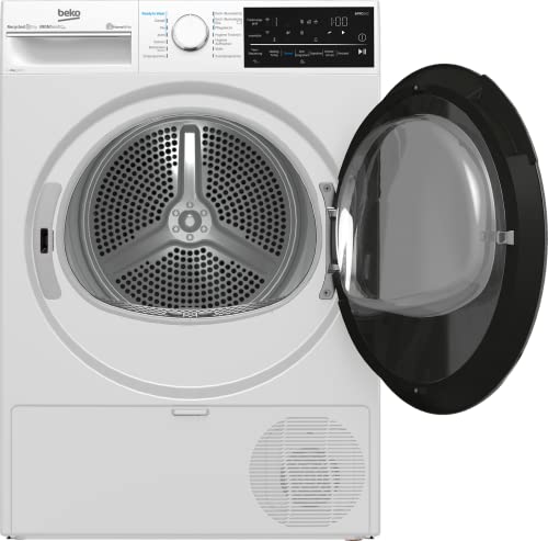 Beko B5T62243W Wäschetrockner 8 kg, Frontlader Wärmepumpentrockner, Allergikergeeignet, 14 Programme, IronFinish, Digitales Display, Bluetooth & WiFi, Weiß - 4