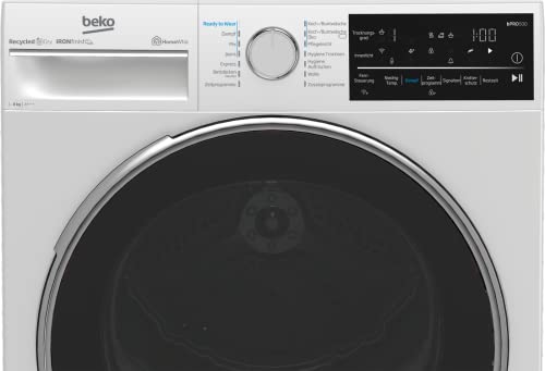 Beko B5T62243W Wäschetrockner 8 kg, Frontlader Wärmepumpentrockner, Allergikergeeignet, 14 Programme, IronFinish, Digitales Display, Bluetooth & WiFi, Weiß - 5