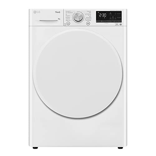 lg v3r08t trockner a 8 kg waermepumpentrockner mit dual inverter waermepumpentechnologie und allergy care programm sensor dry trockner mit smart thinq technologie 66 x 60 x 85 cm weiss