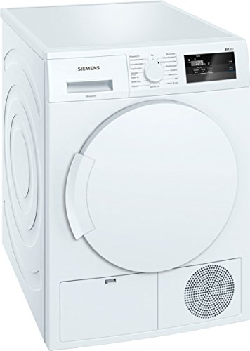 Siemens iQ300 WT43H000 iSensoric Wärmepumpentrockner / A+ / 7 kg / weiß / Großes Display mit Endezeitvorwahl / easyClean Filter / Super40 -